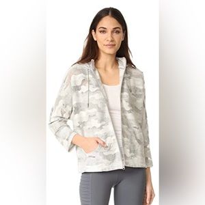 Koral Gray Camo Mesh Full Zip Hooded Jacket (XS)